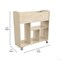 Flash Furniture Bright Beginnings Commercial Grade Double Sided Space Saving Wooden Mobile Storage Cart with Locking Caster Wheels & 10 Storage Compartments, Natural MK-KE24244-GG - alternate 6
